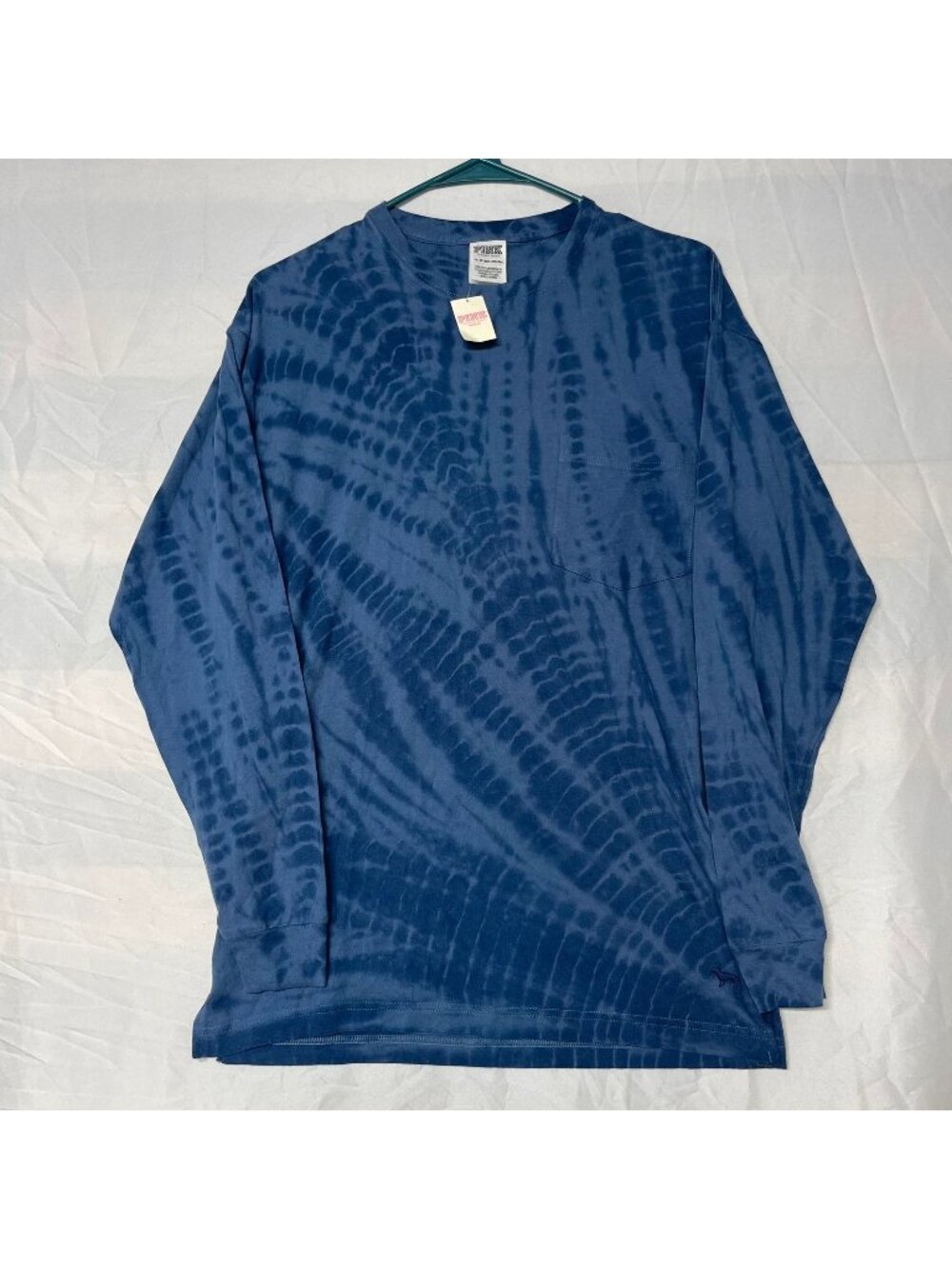 PINK Victoria’s Secret Tie Dye Long Sleeve Pocket Tee XS NWT